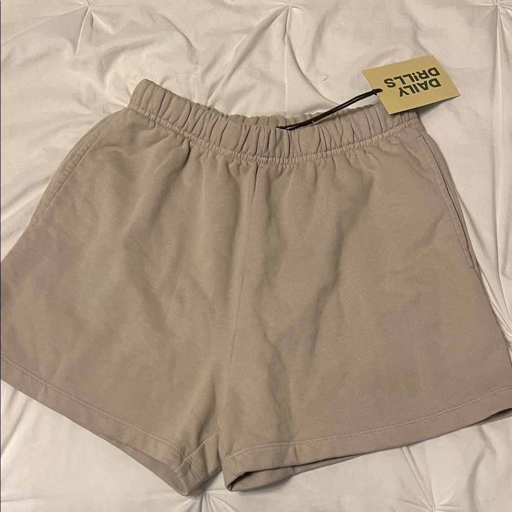 Daily Drills Tan Sweat Shorts **NEW WITH TAGS**